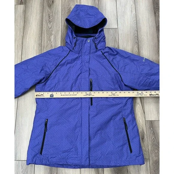 Columbia Jacket Womens XL Purple Geometric Interchange 3 In 1 Packable Hood - Picture 11 of 11